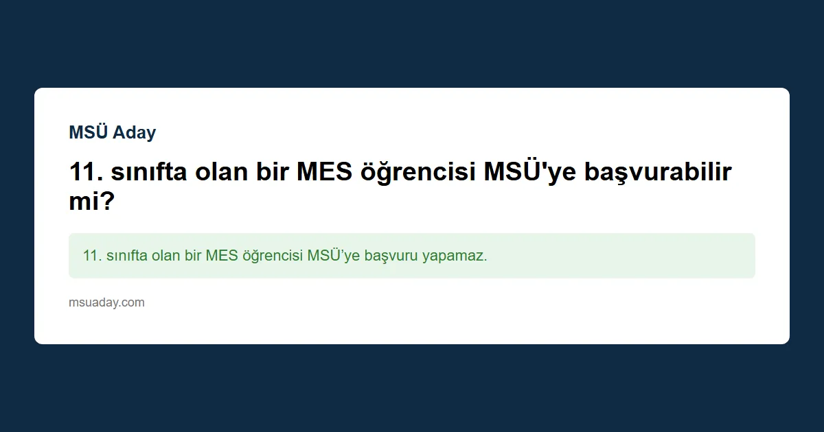 16 yaşında lise mezunu olarak MSÜ’ye girebilir miyim?