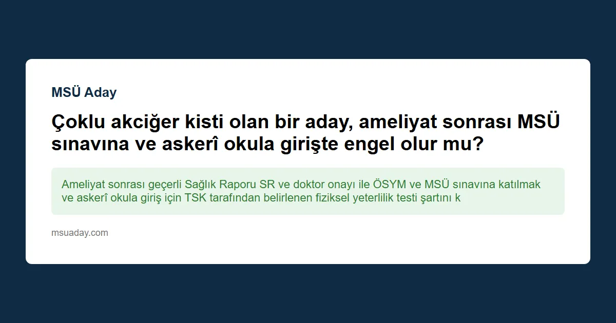 Çölyak MSÜ'ye engel midir?