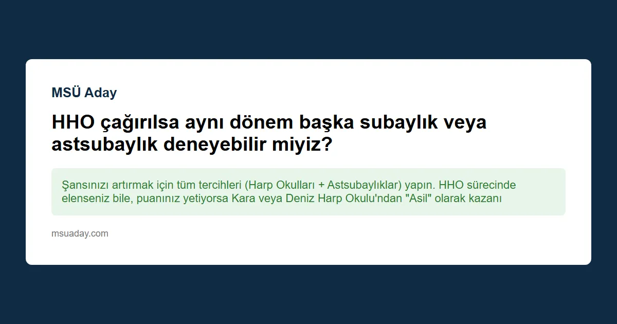 HHO için başvurur ve 5 derece altı skolyoz nedeniyle elenirsem, KHO için tercih yapabilir miyim?