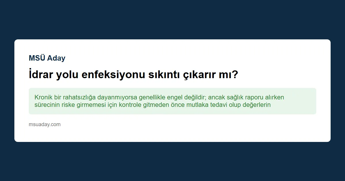 İmplant veya dolgu MSÜ sınavı için engel midir?