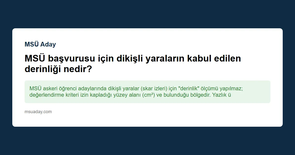 MSÜ başvurusu için OBP önemli mi?