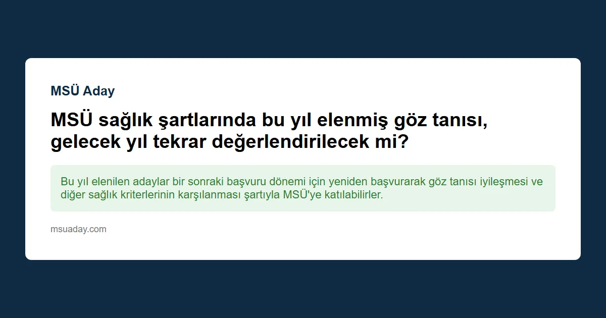 MSÜ sağlık yönetmeliğinde bu yıl, geçen yıl gibi skolyoz gibi konularda değişiklik olacak mı?