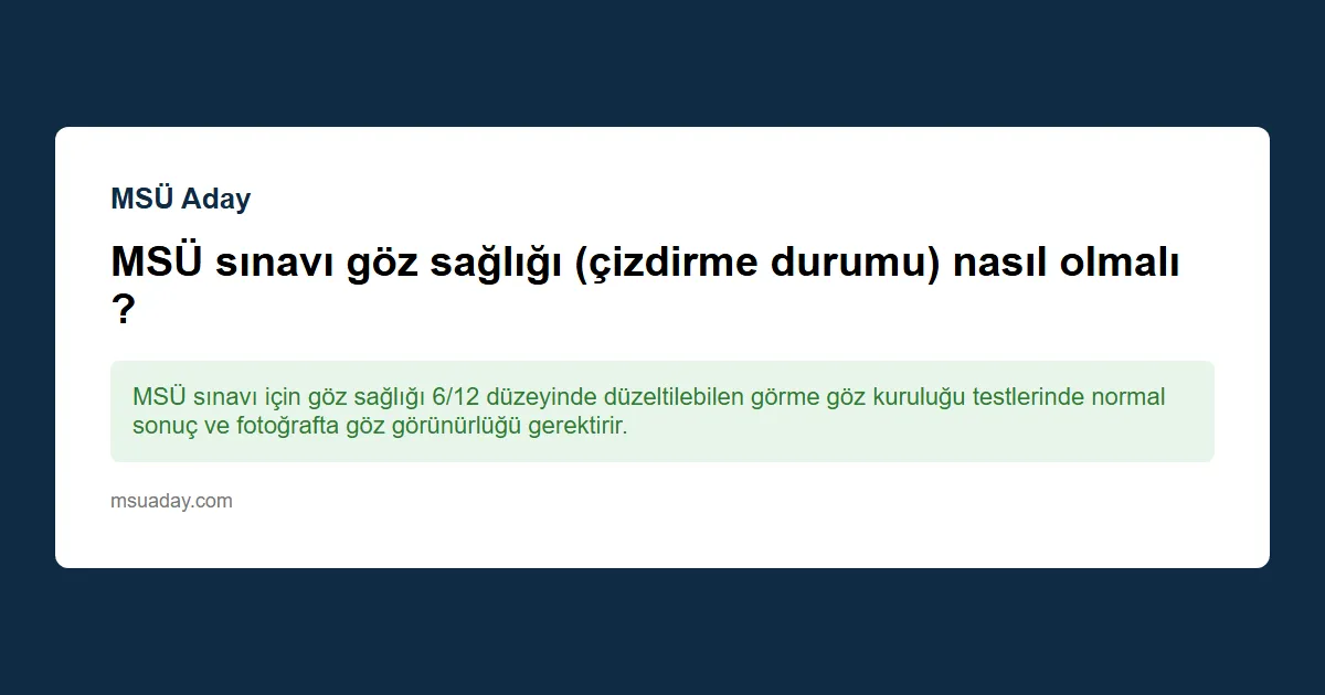 MSÜ sınavı için 13 yaşındaki endokrin ve diyetisyen geçmişi sorun olur mu?