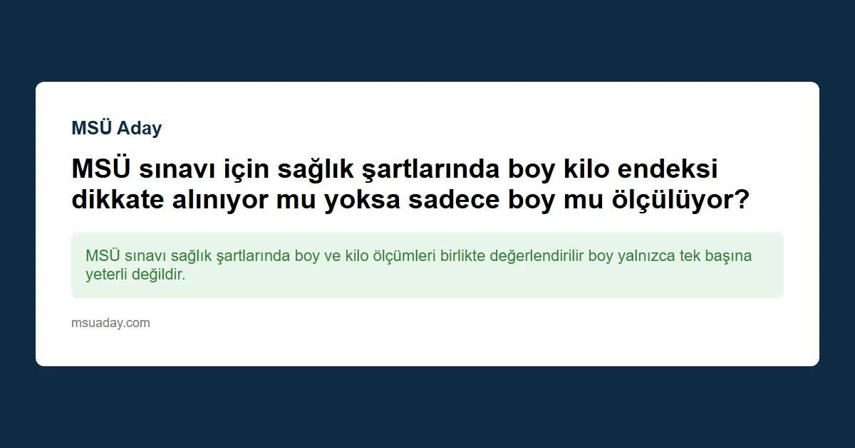 MSÜ sınavı için sigortalı bir işe girmek engel olur mu?