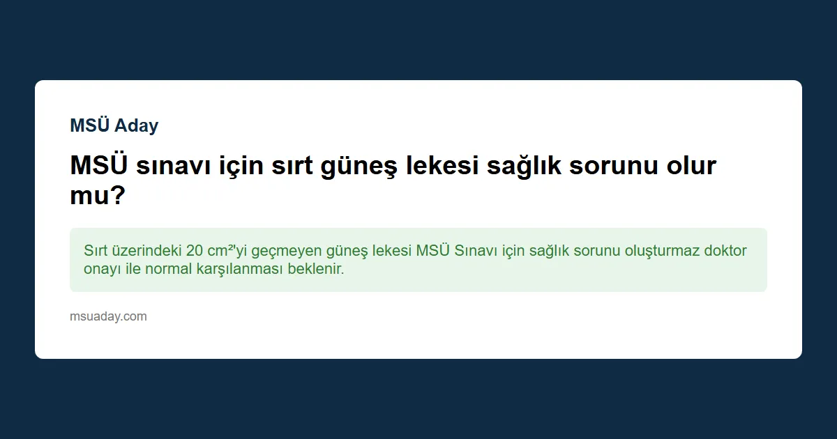 MSU sınavı için skolyozun en fazla 5 derece olması gerekiyor mu?