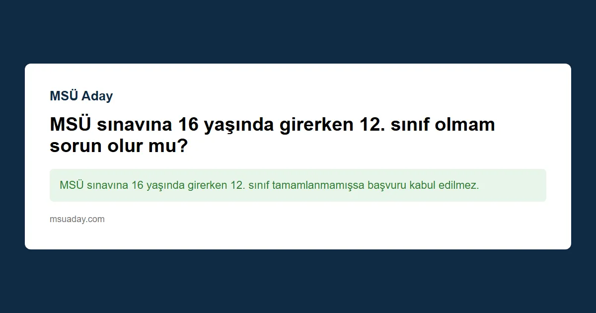 MSÜ sınavına başvuru için e‑devlet gerekli mi?