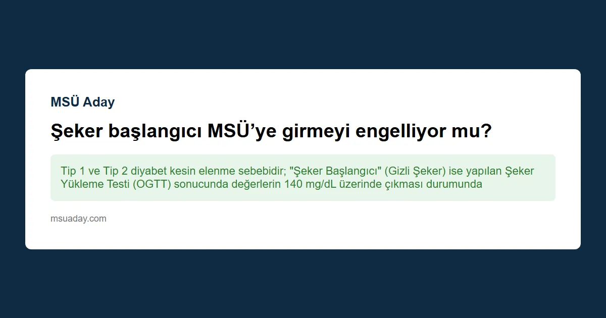 Sigortalı çalışmak MSÜ'ye giriş engel mi?