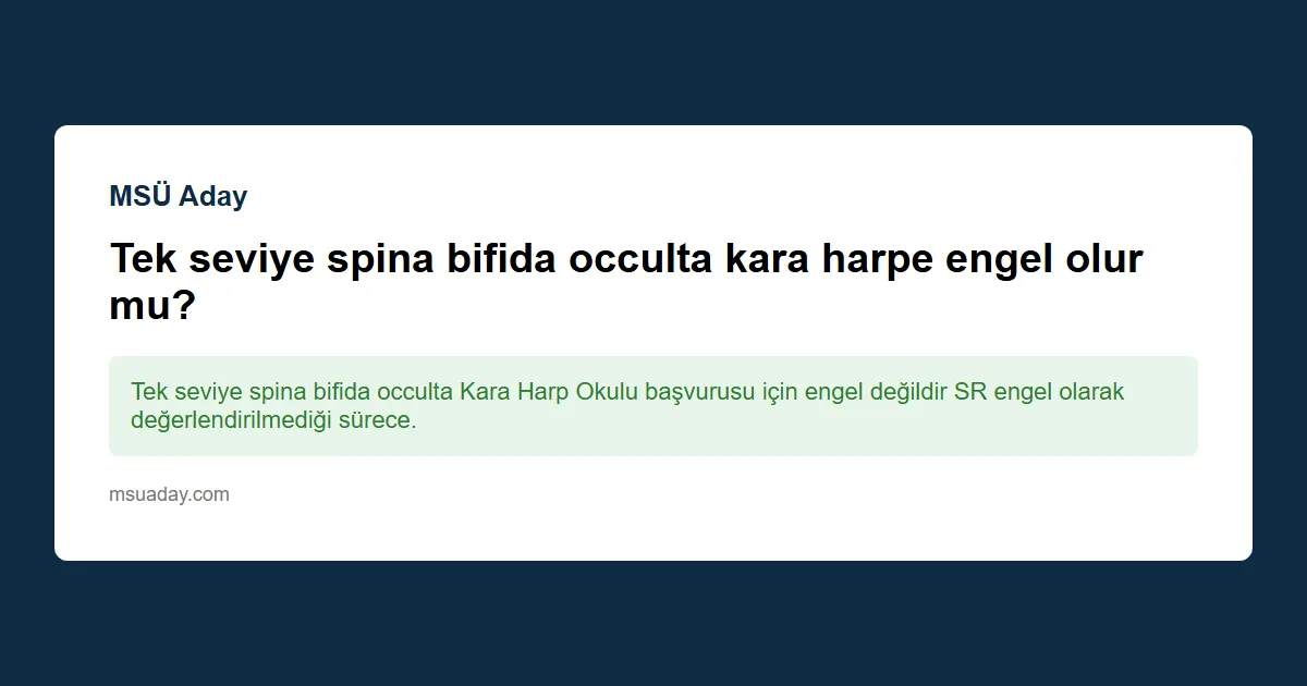 Tesettürlü bir aday MSÜ sınavı ve sağlık şartlarında dezavantaj yaşar mı?
